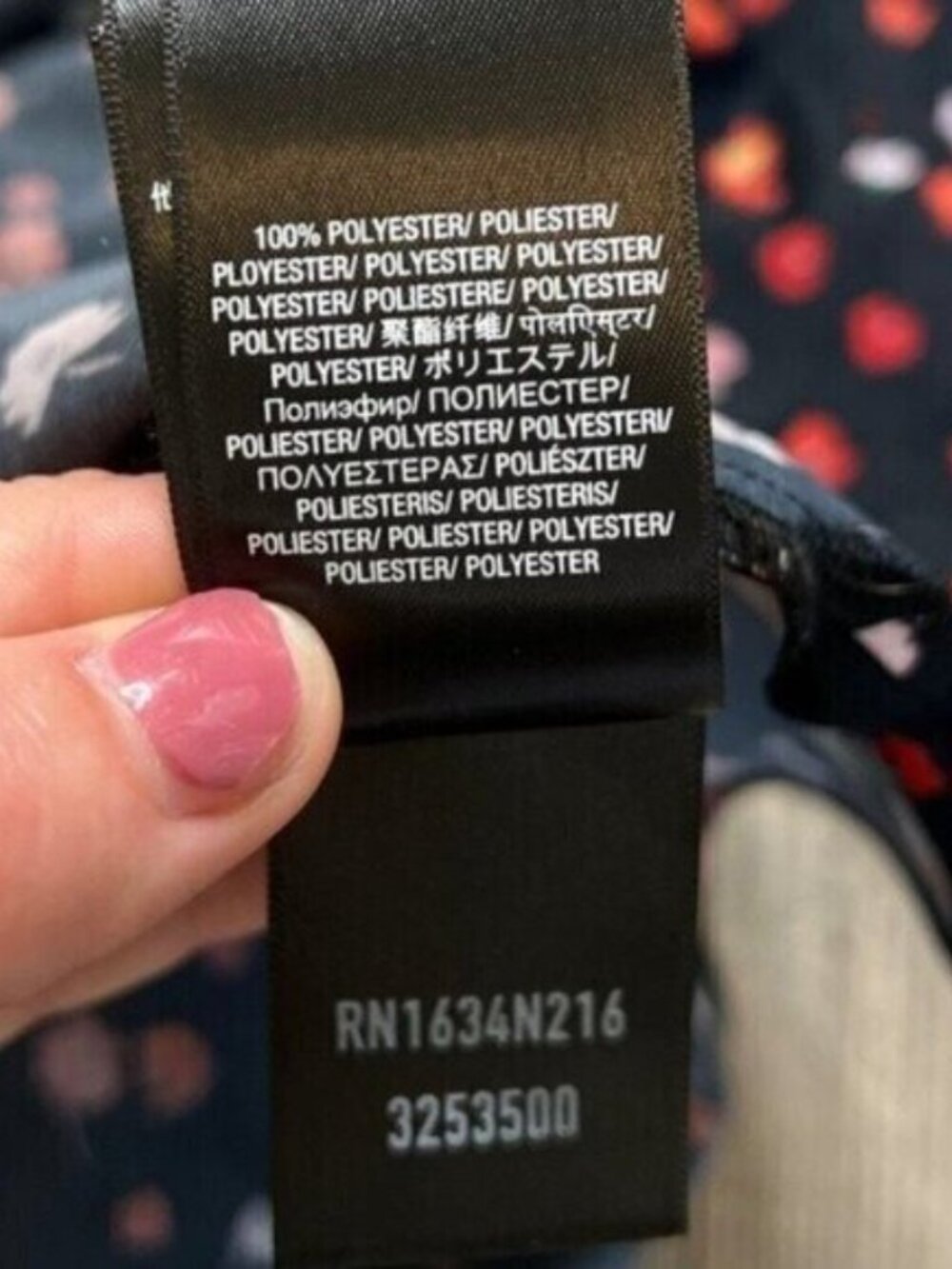 7 For All Mankind NWT Navy & Red Floral Print Off The Shoulder Blouse Size XS - Picture 9 of 11